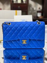 Chanel Cf flap bag blue gold hardware bag - 2