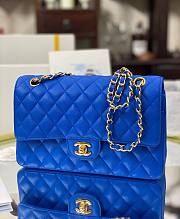 Chanel Cf flap bag blue gold hardware bag - 1