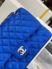 Chanel Cf flap bag blue silver hardware bag - 2