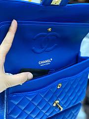 Chanel Cf flap bag blue silver hardware bag - 4