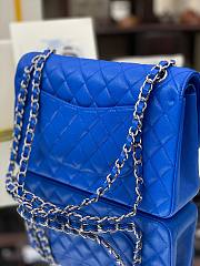 Chanel Cf flap bag blue silver hardware bag - 6