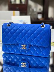 Chanel Cf flap bag blue silver hardware bag - 1