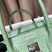 Hermes Birkin 25 in Vert de Eau Matte Alligator Palladium Hardware Bag - 6