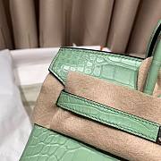 Hermes Birkin 25 in Vert de Eau Matte Alligator Palladium Hardware Bag - 2