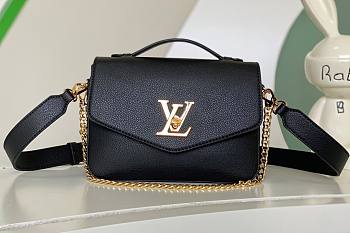 Louis Vuitton M22792 Oxford Lockme Black Leather Bag 