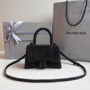 Balenciaga Hourglass XS Rhinestone Black Bag - 1