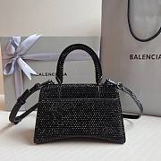 Balenciaga Hourglass XS Rhinestone Black Bag - 2