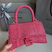Balenciaga Hourglass XS Rhinestone Pink Bag - 2