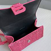 Balenciaga Hourglass XS Rhinestone Pink Bag - 3