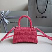 Balenciaga Hourglass XS Rhinestone Pink Bag - 4