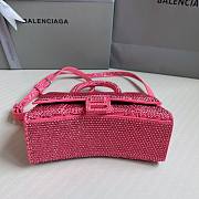 Balenciaga Hourglass XS Rhinestone Pink Bag - 5