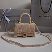 Balenciaga Hourglass XS Rhinestone Gold Bag - 1