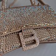 Balenciaga Hourglass XS Rhinestone Gold Bag - 6