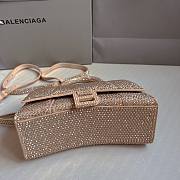 Balenciaga Hourglass XS Rhinestone Gold Bag - 5