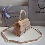 Balenciaga Hourglass XS Rhinestone Gold Bag - 4