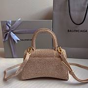 Balenciaga Hourglass XS Rhinestone Gold Bag - 3