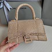 Balenciaga Hourglass XS Rhinestone Gold Bag - 2