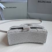 Balenciaga Hourglass XS Rhinestone Silver Bag - 5