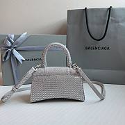 Balenciaga Hourglass XS Rhinestone Silver Bag - 4