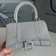 Balenciaga Hourglass XS Rhinestone Silver Bag - 3