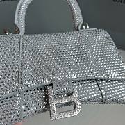 Balenciaga Hourglass XS Rhinestone Silver Bag - 2