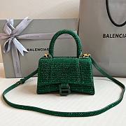 Balenciaga Hourglass XS Rhinestone Green Bag - 1