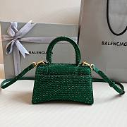 Balenciaga Hourglass XS Rhinestone Green Bag - 2