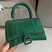 Balenciaga Hourglass XS Rhinestone Green Bag - 4