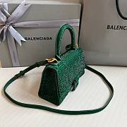 Balenciaga Hourglass XS Rhinestone Green Bag - 3