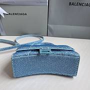 Balenciaga Hourglass XS Rhinestone Blue Bag - 5