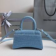 Balenciaga Hourglass XS Rhinestone Blue Bag - 4