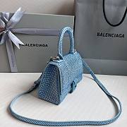 Balenciaga Hourglass XS Rhinestone Blue Bag - 2