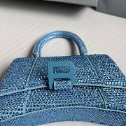 Balenciaga Hourglass XS Rhinestone Blue Bag - 3