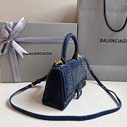 Balenciaga Hourglass XS Rhinestone Dark Blue Bag - 6