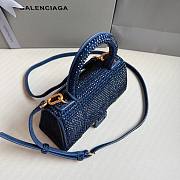 Balenciaga Hourglass XS Rhinestone Dark Blue Bag - 5