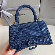 Balenciaga Hourglass XS Rhinestone Dark Blue Bag - 2