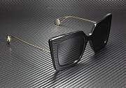 GUCCI GG0435S Rectangular Sqr Black Shiny Gold Sunglasses - 2