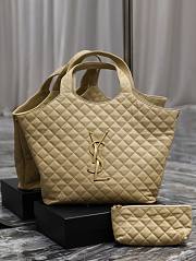 YSL Icare Maxi Shopping Beige Lambskin Bag - 1