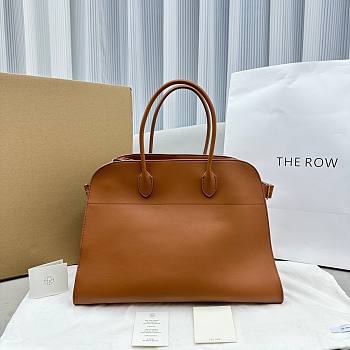 The Row Margaux 17 Brown Leather Tote Bag