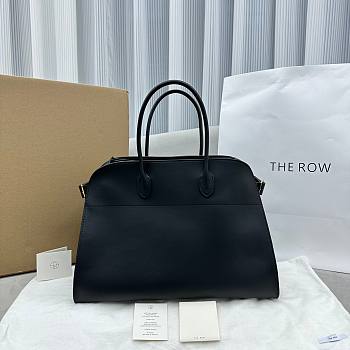 The Row Margaux 17 Black Leather Tote Bag
