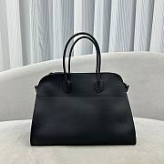 The Row Margaux 17 Black Leather Tote Bag - 4