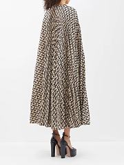 Valentino Garavani Toile Iconographe V-logo Print Silk Cape Dress - 5