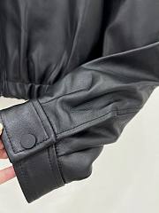 Prada black leather coat - 6