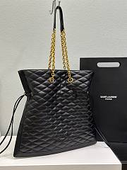 YSL Pochon Matelasse Black Leather Bag - 4