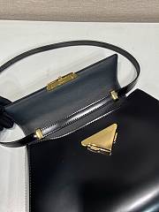 Prada medium black brushed leather handbag - 6