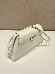 Prada medium white brushed leather handbag - 2