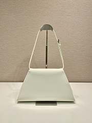 Prada medium white brushed leather handbag - 3