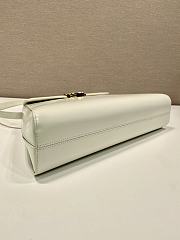 Prada medium white brushed leather handbag - 5