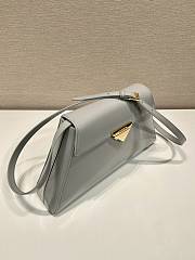 Prada medium gray brushed leather handbag - 5