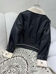 Fendi leather coat (black/ pink/ white) - 6